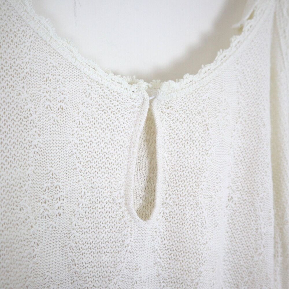 NWT Tularosa Size S 'Meave' Crochet Knit Mini Dress Cream Tie Shoulder Belted - Picture 6 of 12